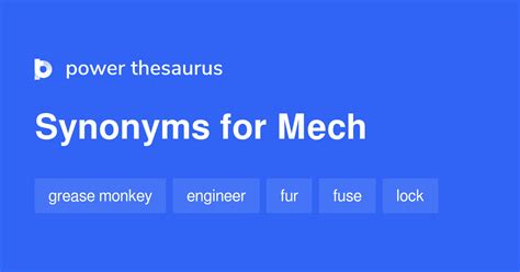 3 Mech Synonyms. Similar words for Mech..